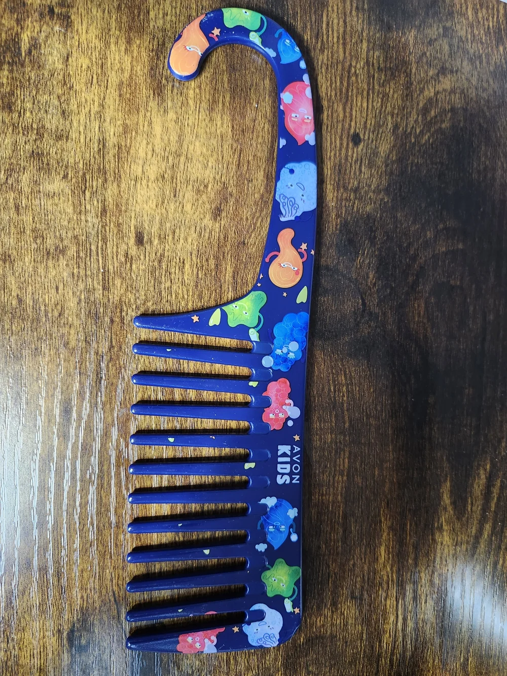 Avon Kids Wide-Tooth Detangling Comb - Navy with Multicolor Characters